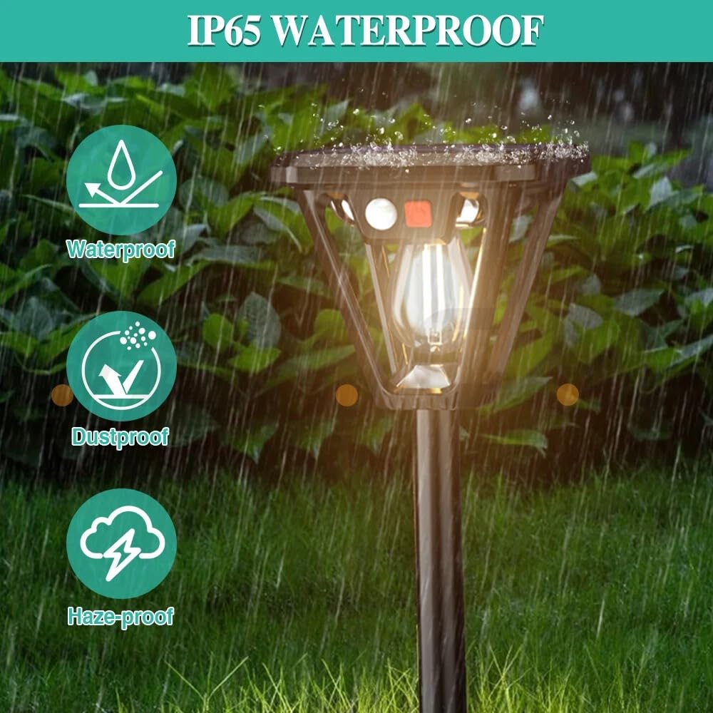 WIDEWINGS Solar LED Outdoor Light with Motion Sensor